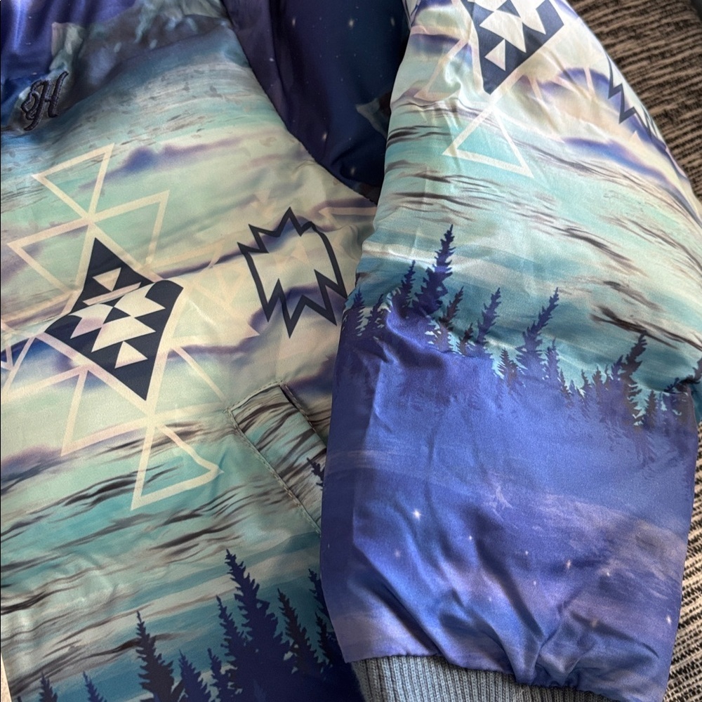 Kids Puffer Patterned Jacket - Picture 5 of 5